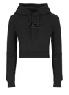 Diesel Hoodie Con Logo Oval D Cut-out In Black