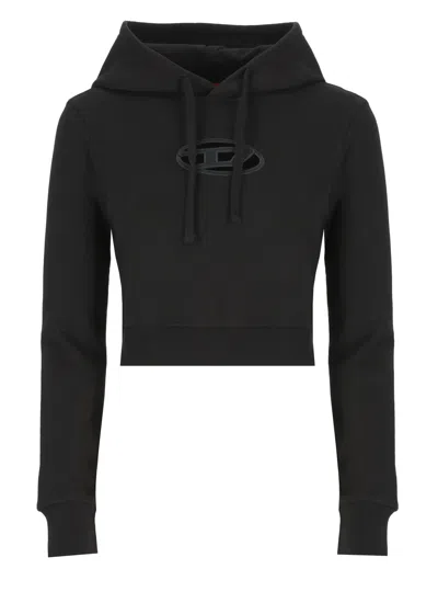 DIESEL F-SLIMMY-HOOD-OD CUT-OUT OVAL D LOGO HOODIE