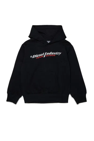 Diesel Kids' Hoodie With Logo In Blue