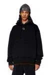 Diesel Relaxed Fit Hoodie With Classic Hood And Kangaroo Pocket In Black