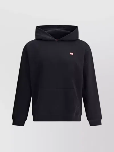 Diesel Hoodie With Photographic Print On Back In Black