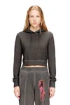 Diesel Hoodie With Rhinestone Detailing On The Back In Gray