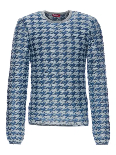 DIESEL HOUNDSTOOTH CREW-NECK SWEATER