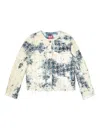 Diesel Houndstooth Denim Jacket In Multi
