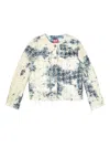 Diesel Houndstooth Denim Jacket In Multi