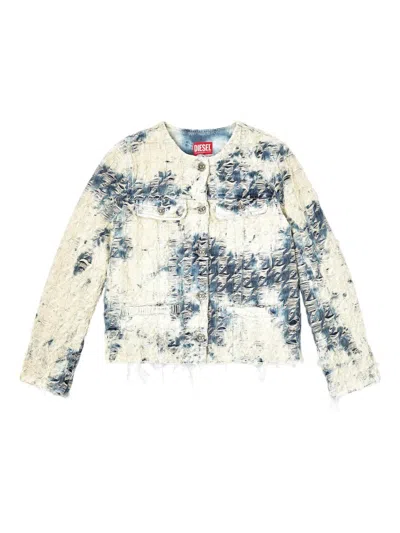 DIESEL HOUNDSTOOTH DENIM JACKET