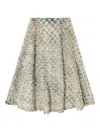 Diesel Houndstooth Denim Skirt In Multi