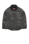 Diesel Houndstooth Distressed Jacket Black In Black