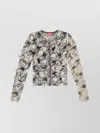 Diesel Houndstooth Jacquard Cardigan In Multi