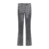 Diesel Houndstooth Pattern Jeans With Flared Leg Design In Gray