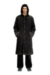 Diesel Hybrid Coat In Denim And Jersey In Tobedefined