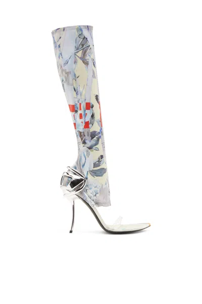 Diesel Hybrid Sandals With Graphic Print In Multicolor