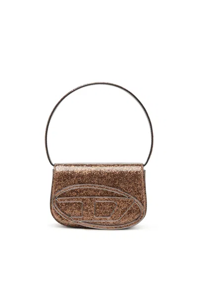 DIESEL ICONIC SHOULDER BAG WITH MACRO GLITTER