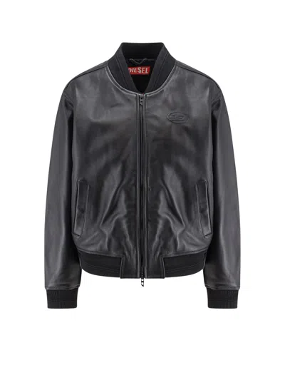 Diesel Ilyan Leather Jacket In Multi
