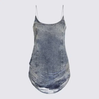 DIESEL DIESEL INDIGO BLUE MINI DRESS