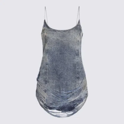 DIESEL DIESEL INDIGO BLUE MINI DRESS