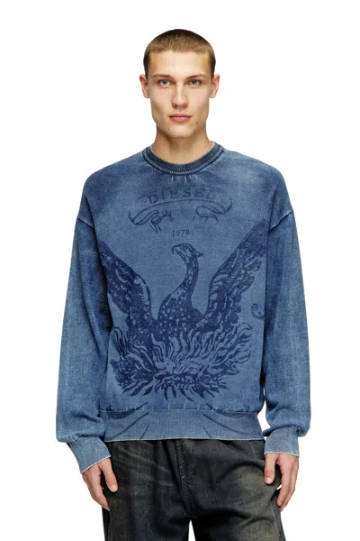 DIESEL INDIGO JUMPER WITH PHOENIX LOGO
