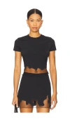 Diesel Nylon T-shirt With Tulle Insert In Black