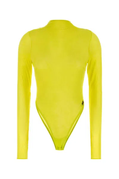 Diesel Fluo Yellow Stretch Nylon  X Savage X Fenty Bodysuit