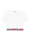 Diesel Core Crewneck Crop Top In White