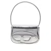 Diesel 1dr Leather Shoulder Bag In Silver