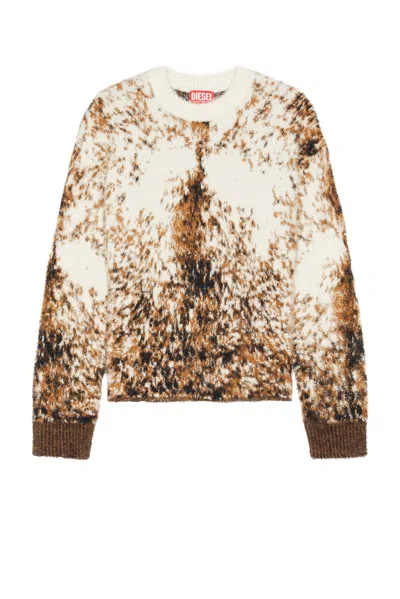 Diesel Brushed Pullover In Neutrals