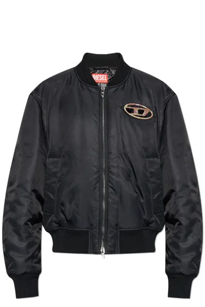 Diesel J-milles-rugg Bomber Jacket In Black