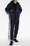 Diesel ‘j-bright' Jacket In Contrasting Fabrics In Navy Blue
