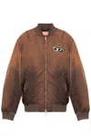 Diesel J-kepes Padded Bomber Jacket In Brown