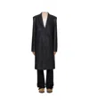 Diesel J-denner Long-sleeved Coat In Black