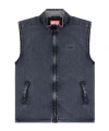 Diesel J-erb Denim-effect Sleeveless Gilet In Black