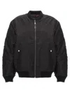 Diesel Classic Black Nylon Bomber Jacket With Zip And Side Pockets