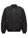 Diesel Classic Black Nylon Bomber Jacket With Zip And Side Pockets In Black