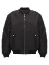 Diesel Classic Black Nylon Bomber Jacket With Zip And Side Pockets In Black