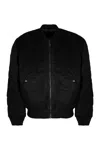 Diesel J-held Bomber Jacket In Technical Fabric In Black