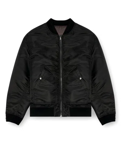 Diesel J-held Nylon Revesible Bomber Jacket In Black