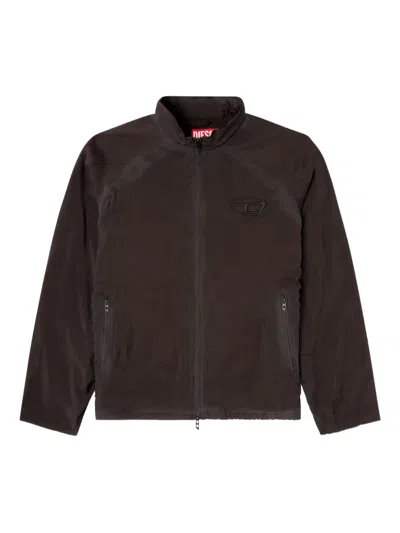 Diesel Mens 93r J-henri-souvenir Phoenix-embroidered Woven Jacket In Brown