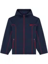 Diesel J-hives Hooded Jacket In Blue