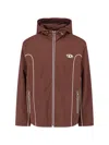 Diesel Piped Hooded Jacket In Brown