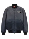 Diesel Gradient Effect Bomber Jacket In Blue