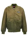 Diesel J-kepes Logo-plaque Bomber Jacket In Green