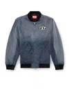 Diesel Gradient Effect Bomber Jacket In Blue