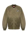 Diesel J-kepes Logo-plaque Bomber Jacket In Green