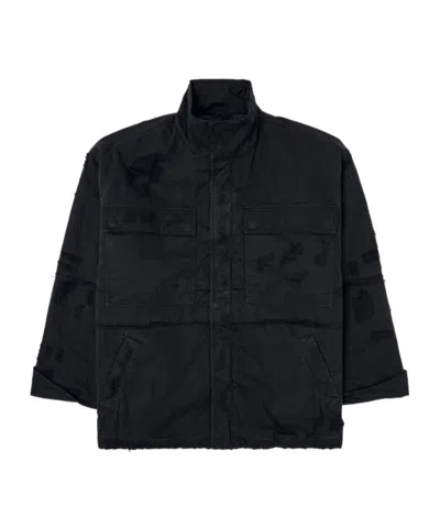 DIESEL DIESEL J-OISE TURN-UP CUFF DISTRESSED JACKET