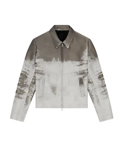 Diesel J-pylon Abstract-pattern Jacket In Gray