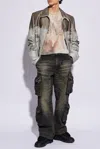 Diesel Printed Polyester Blend J-pylon Jacket In Grey