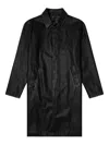 Diesel Distressed Car Coat With Flannel Lining