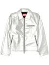 Diesel Metallic Coach Jacket In Silver