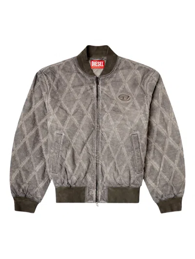 Diesel J-type-treat Diamond-quilted Cotton Blend Jacket In Multi