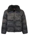 Diesel W-johns Down Jacket In Black